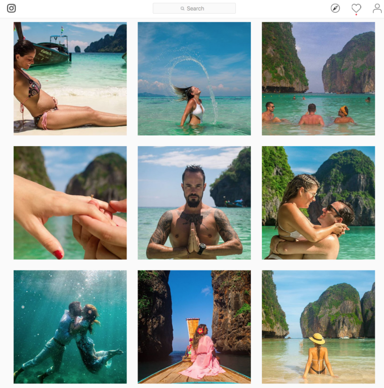 Instagram de fotógrafo brasileiro na Tailândia - Koh Phi Phi