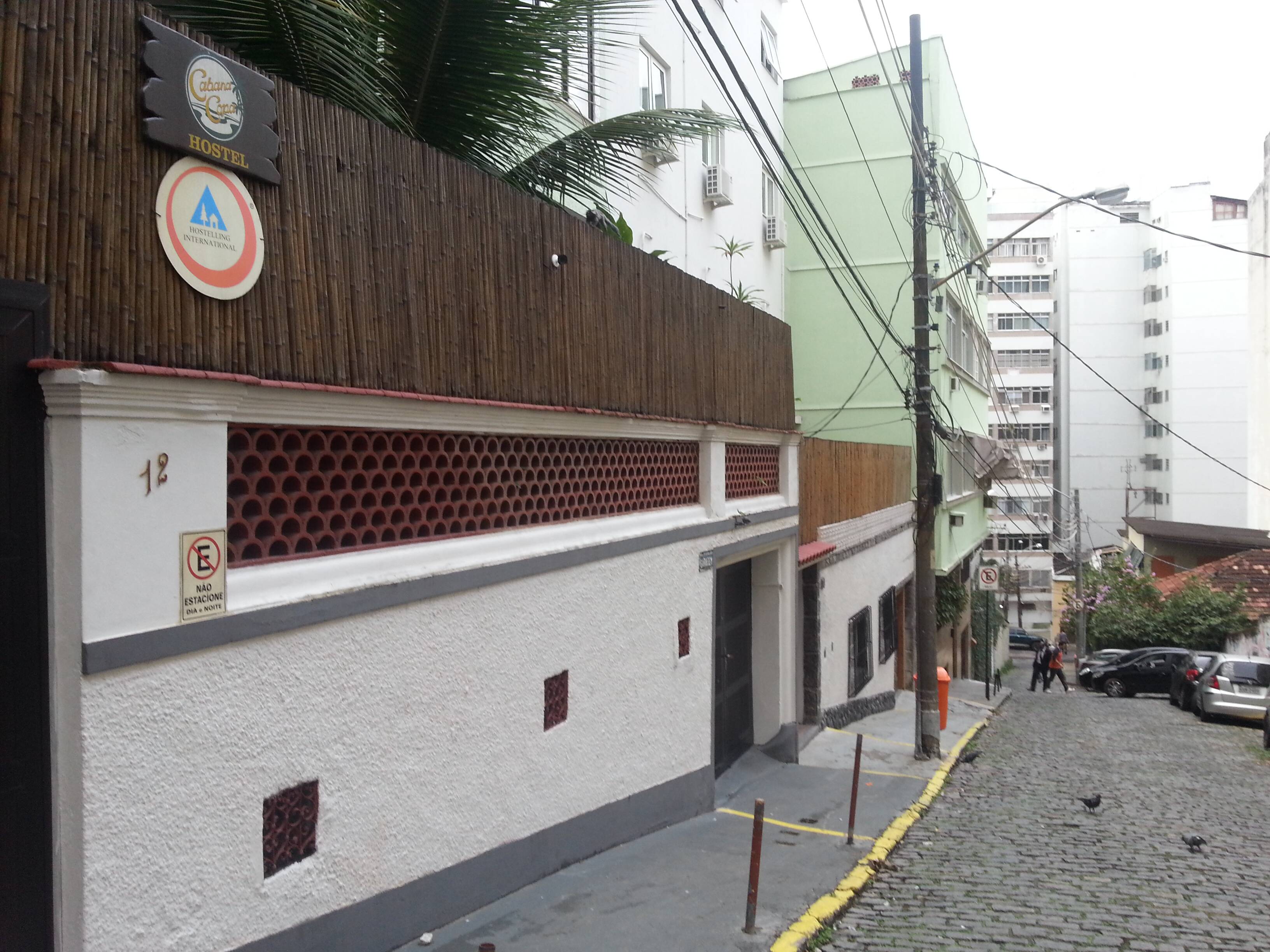 Rua do hostel no Rio de Janeiro