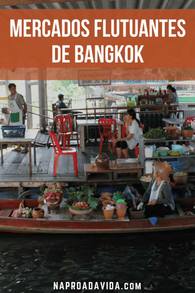 mercado flutuante em bangkok