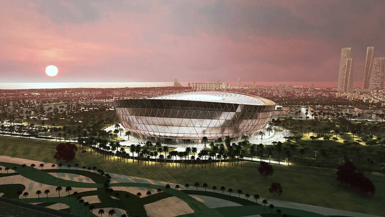 Lusail Stadium - um dos estádios mais importantes e polêmicos da Copa do Mundo do Qatar 2022 - estádio da final