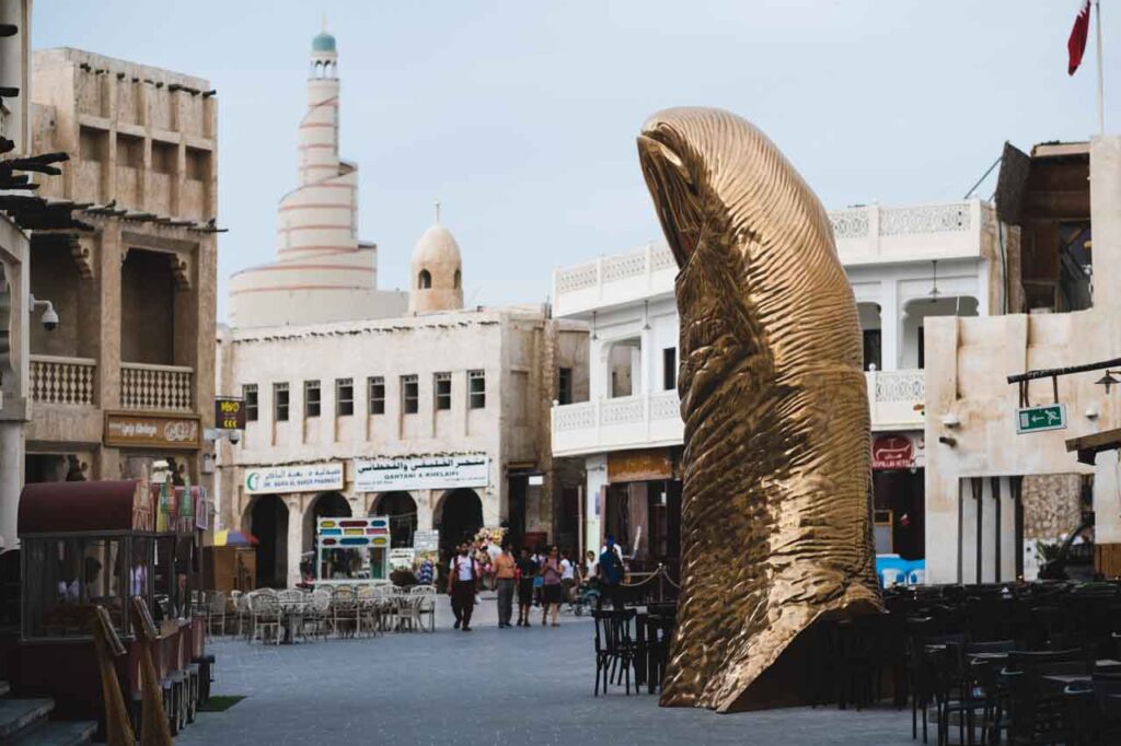 The bazaar in Doha, Qatar - cultura do Qatar