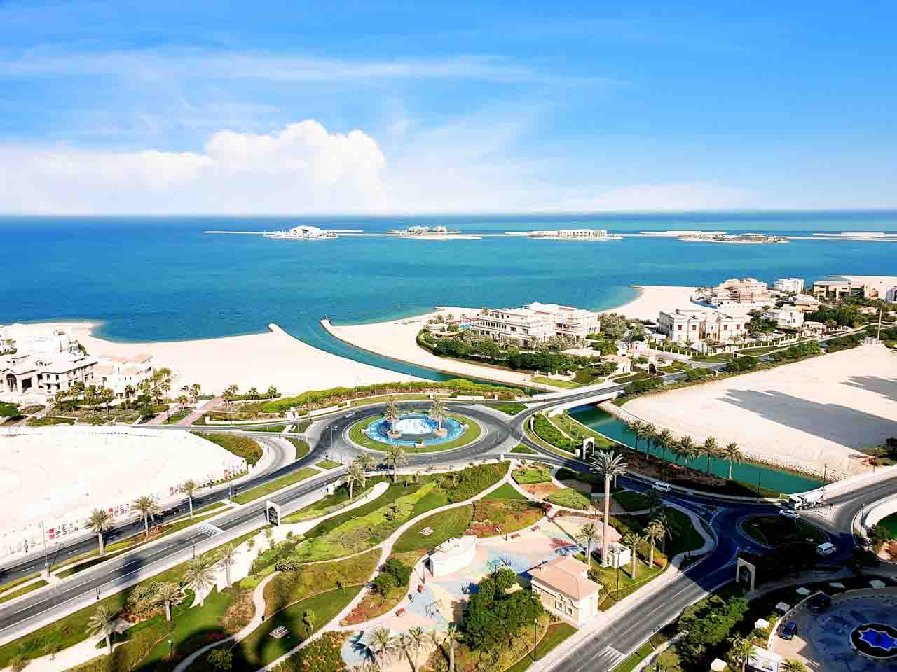 aerial photo The Pearl-Qatar, Doha - fatos interessantes do Qatar